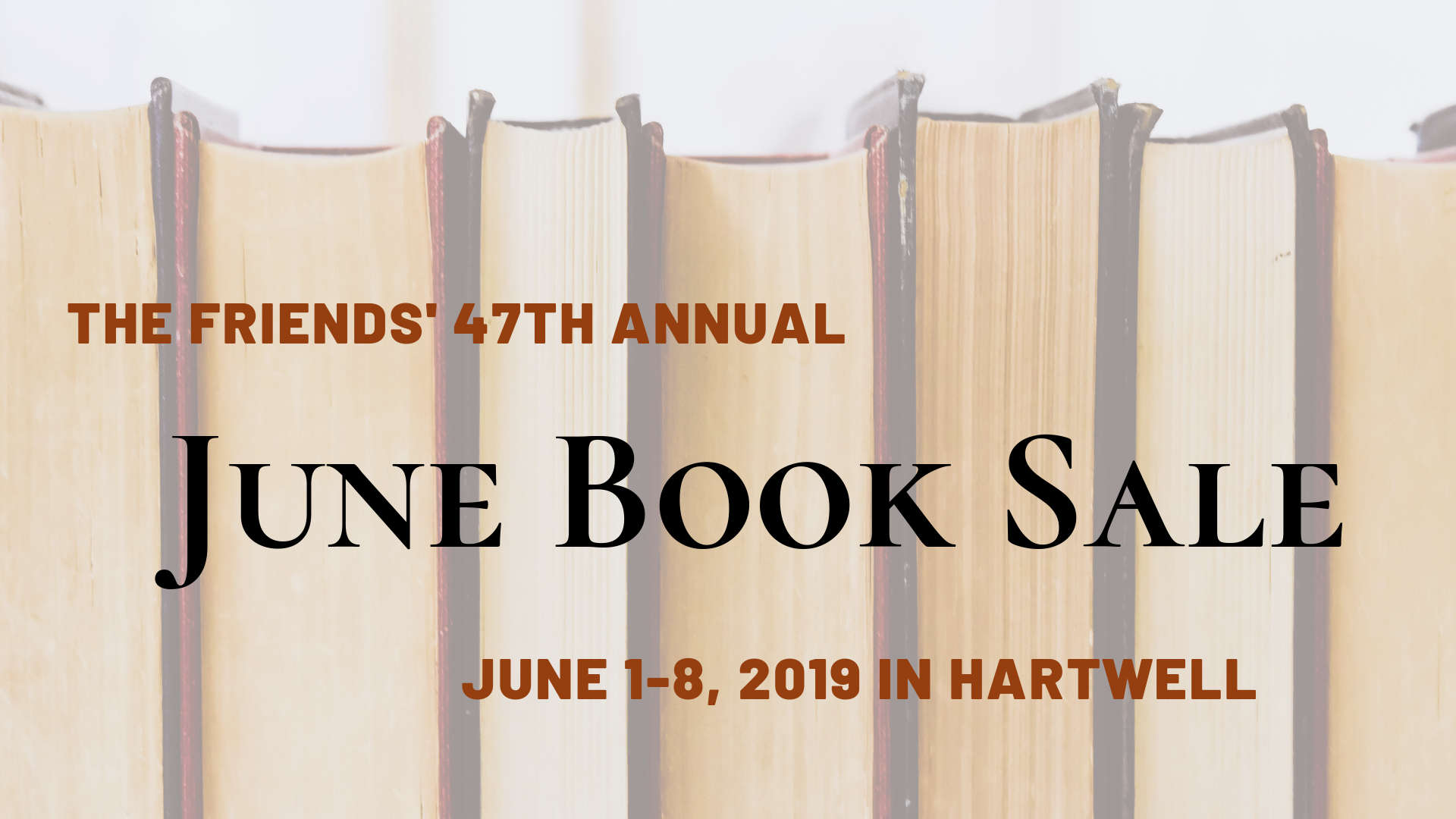 June Book Sale Is Coming 1  The Friends Of The Public Library Of 